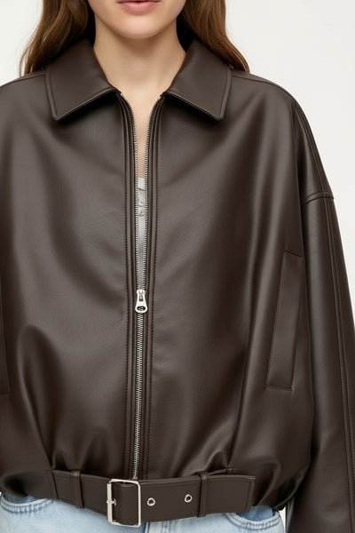 Detail shot of Amara™ | Kunstlederjacke