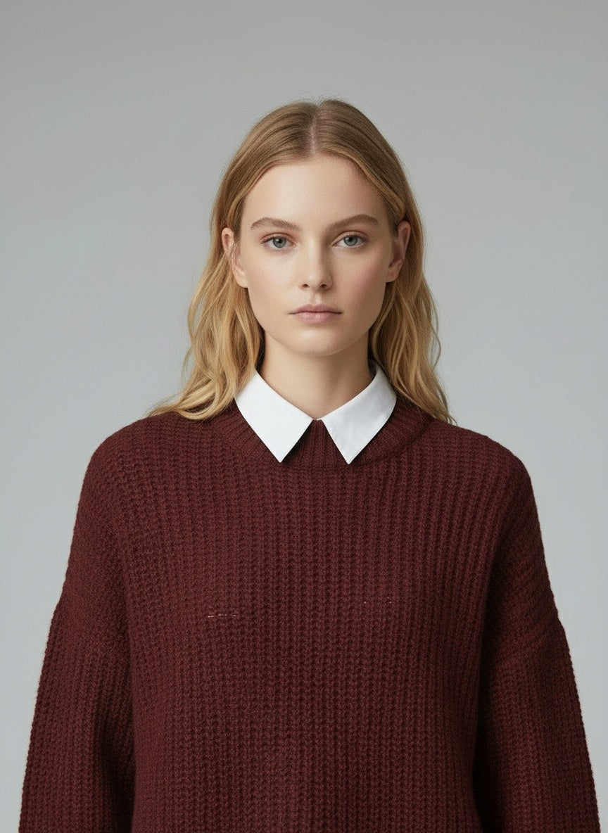 Close-up of the model wearing Lara | Herbst-Set