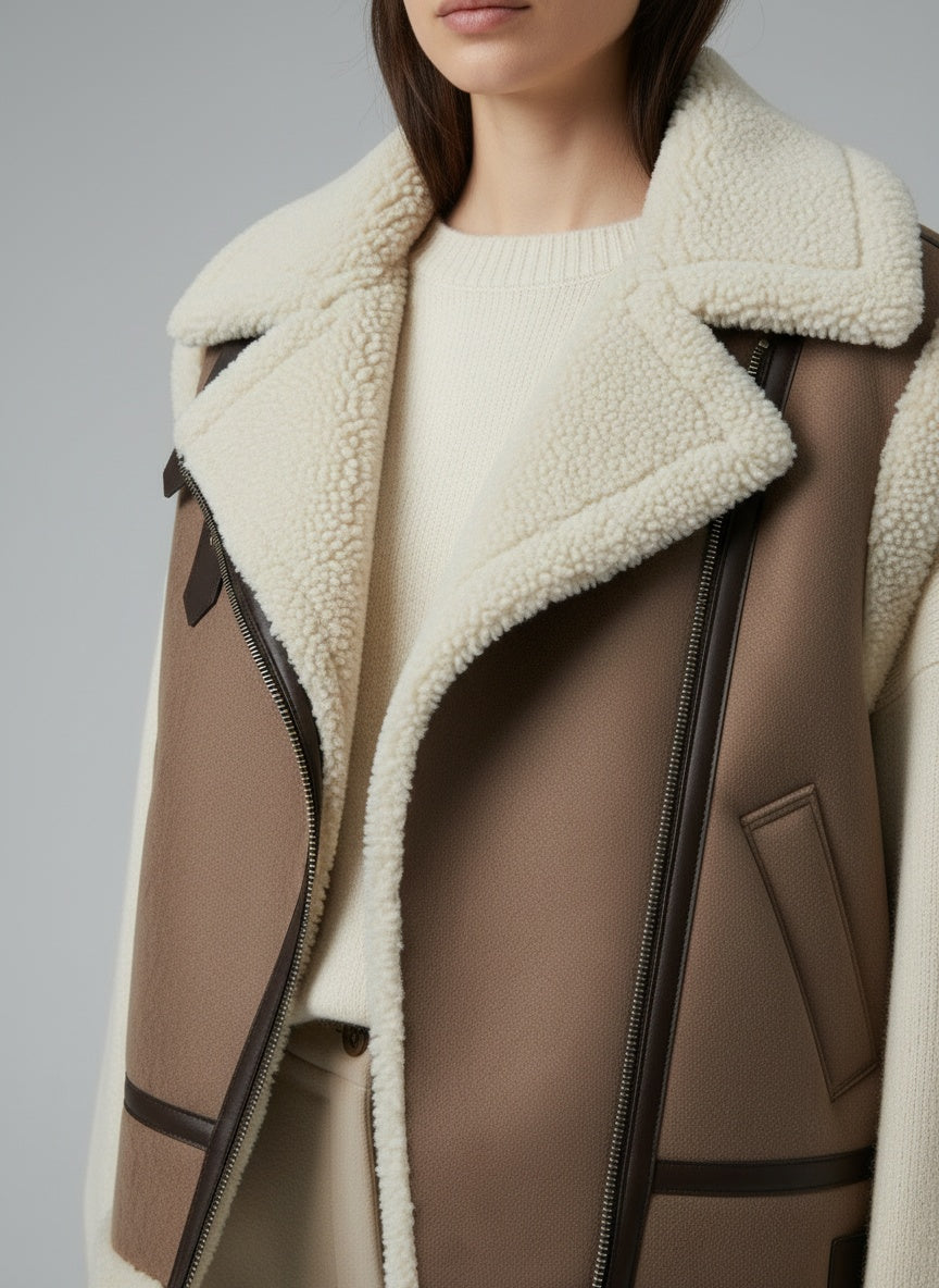 Detail shot of Evi | Herbst Teddy Weste