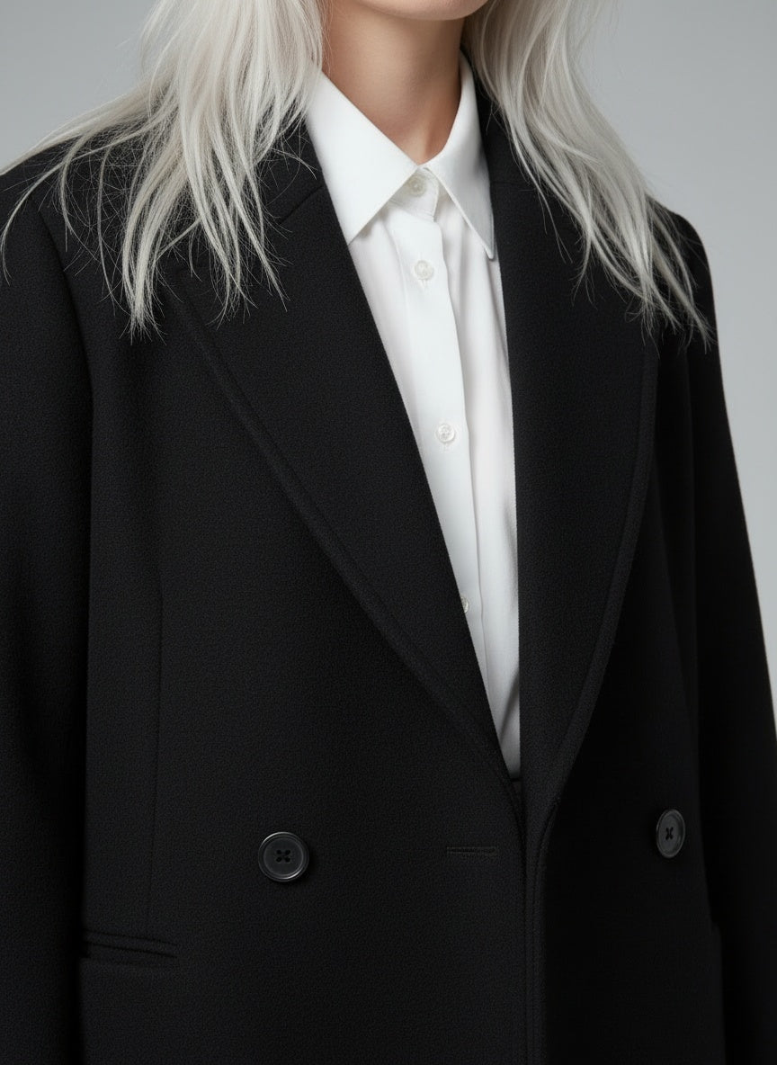 Detail shot of Clara™ | Zeitloser Premium-Mantel