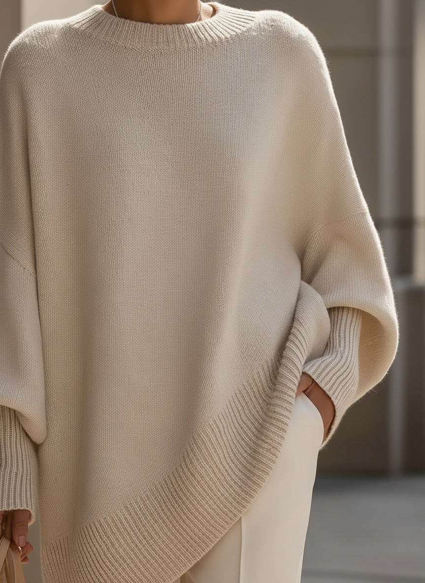 Detail shot of Mandy – Mühelose Eleganz Oversized Pullover