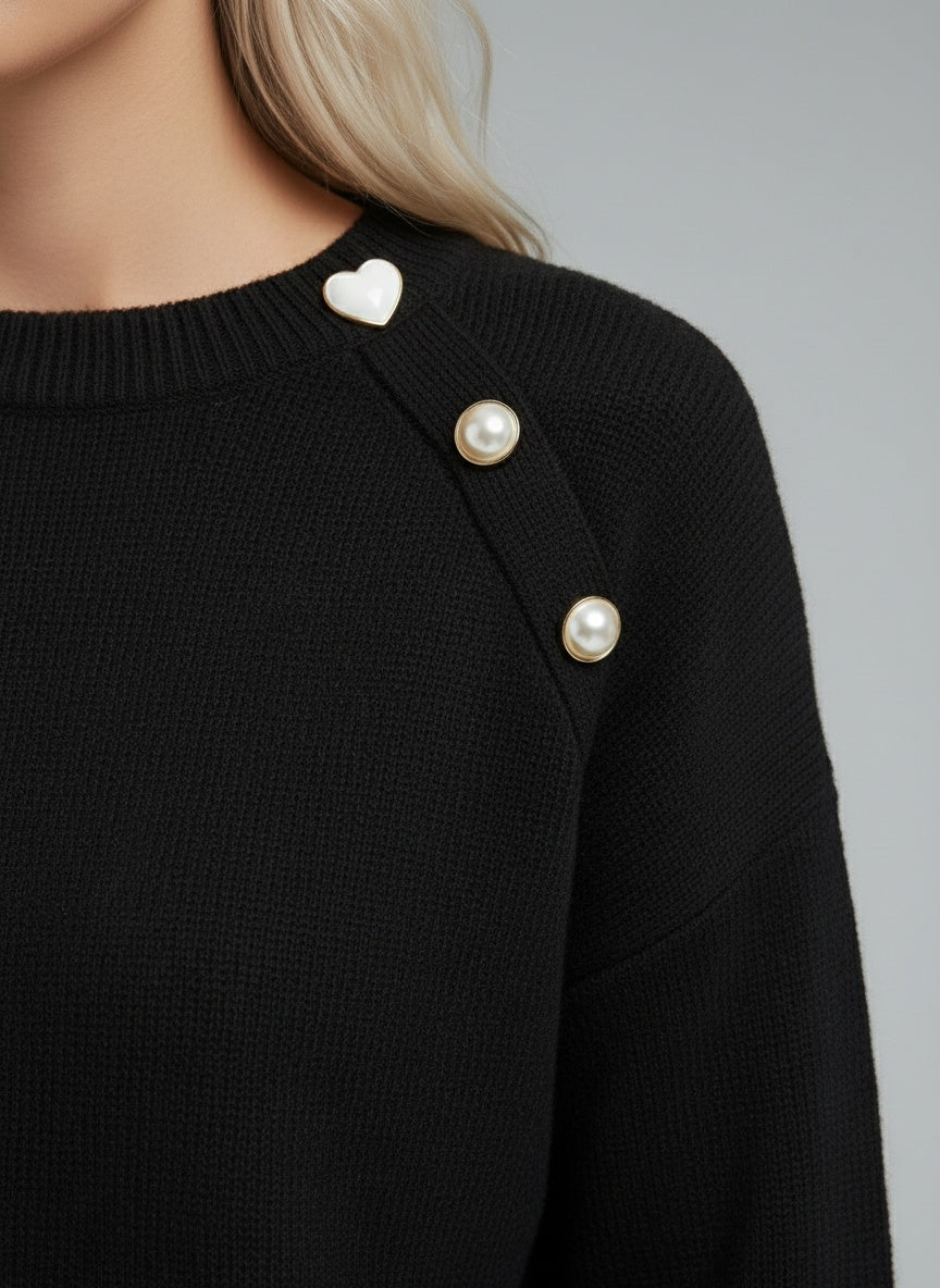 Detail shot of Elise | Zeitlose Elegante Pullover