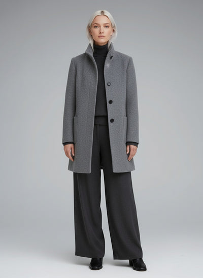 Full body view of the model wearing Stella™ | Damenjacke mit Stehkragen