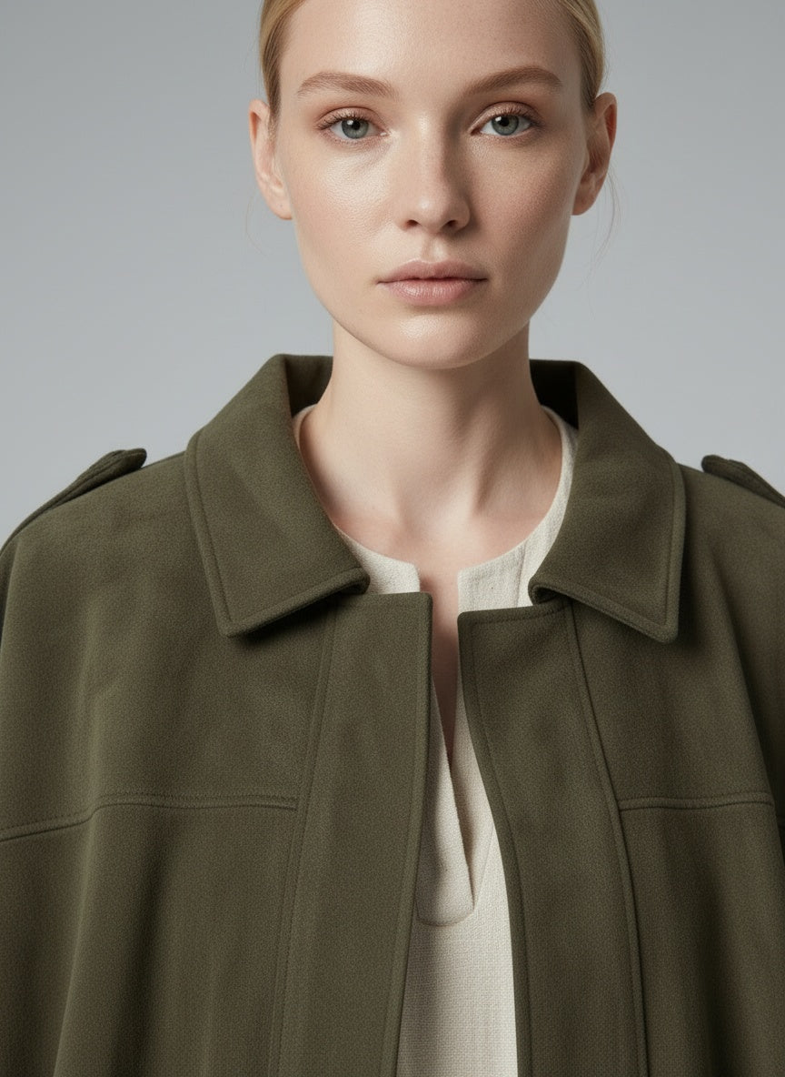 Close-up of the model wearing Isabella | Bomberjacke