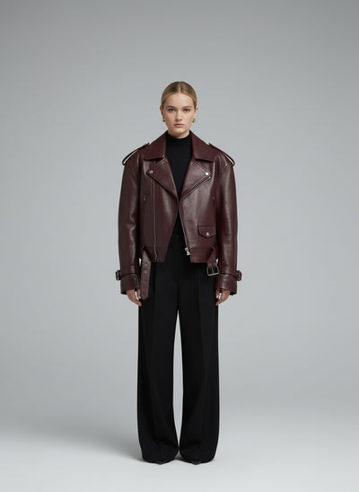 Full body view of the model wearing Léa™ | Statement-Jacke