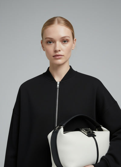 Close-up of the model wearing Nele | Comfy Set