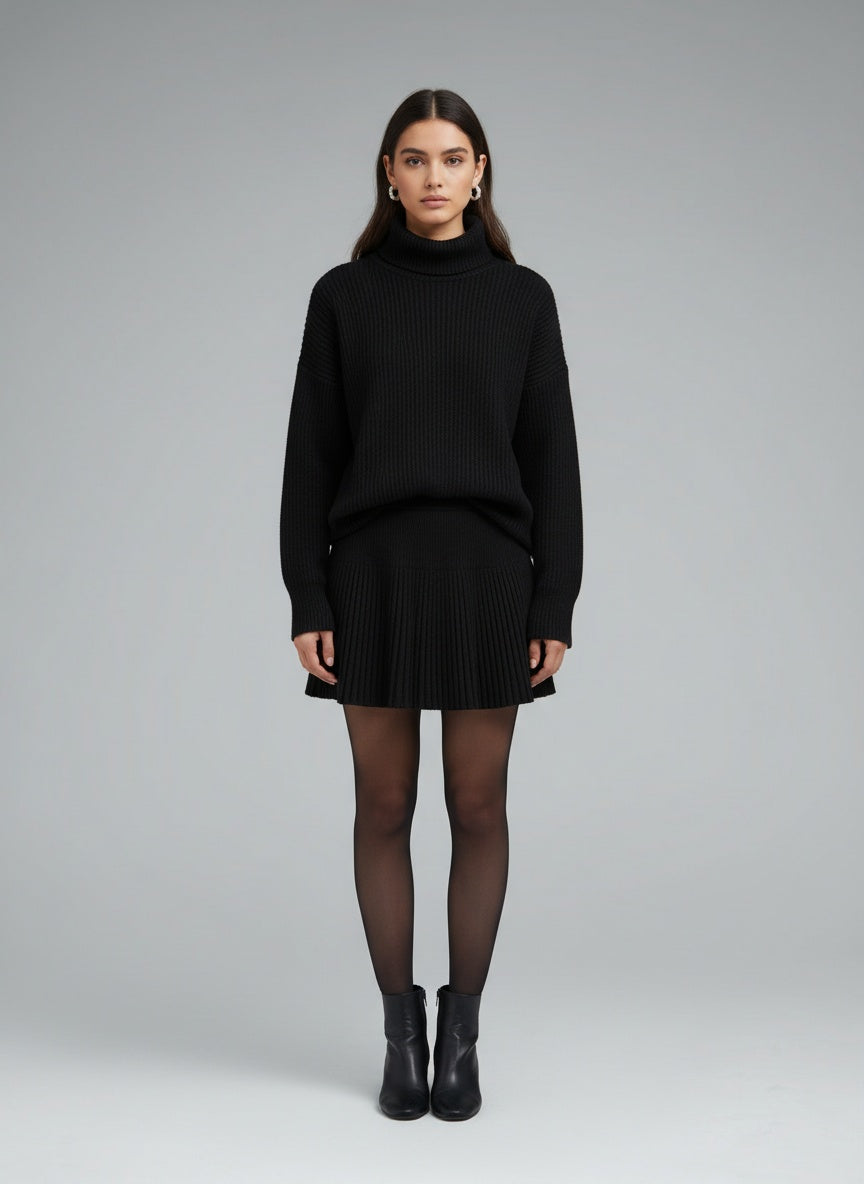 Full body view of the model wearing Elena | Gemütliches Set