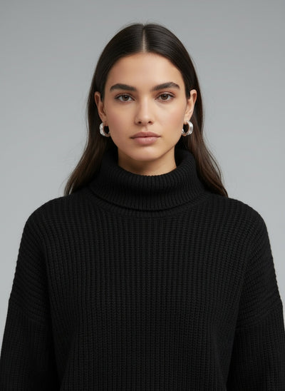 Close-up of the model wearing Elena | Gemütliches Set